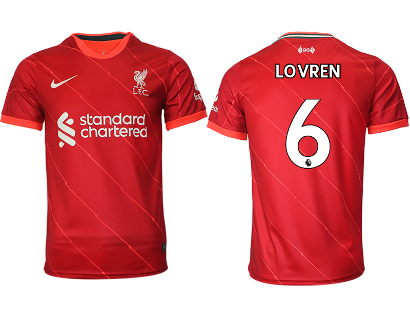 Men 2021-2022 Club Liverpool home aaa version red #6 Soccer Jersey->liverpool jersey->Soccer Club Jersey